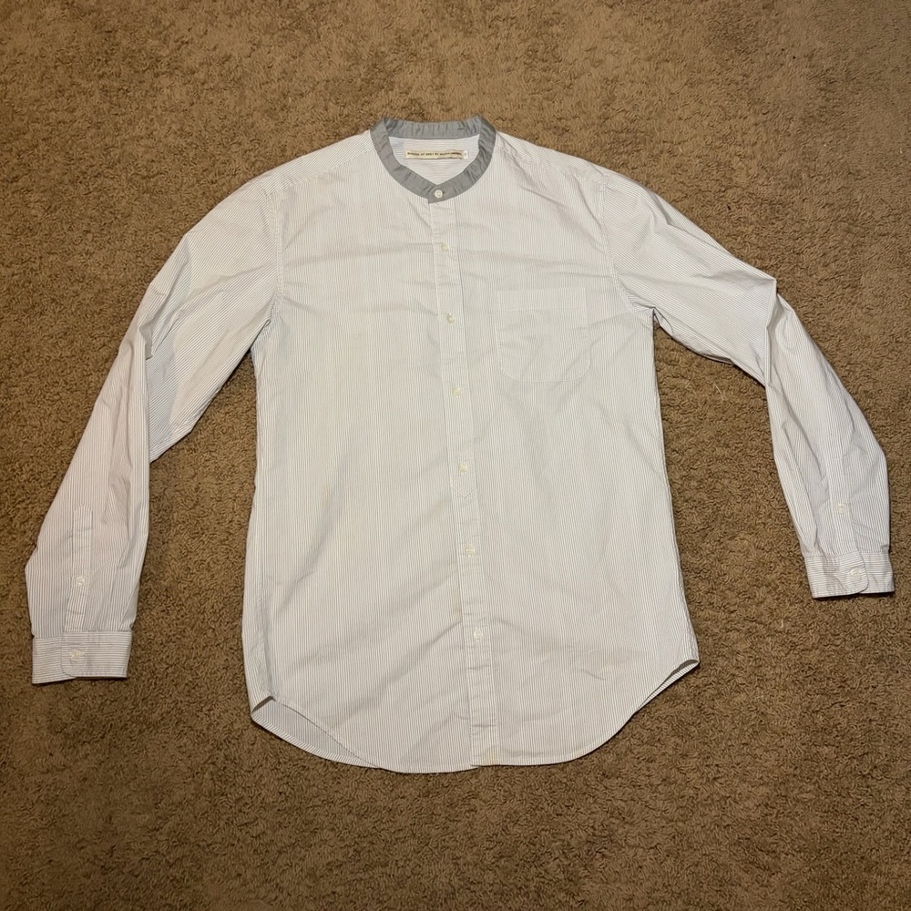 SHADES OF GREY BY MICAH COHEN White Shirt with Gray Collar